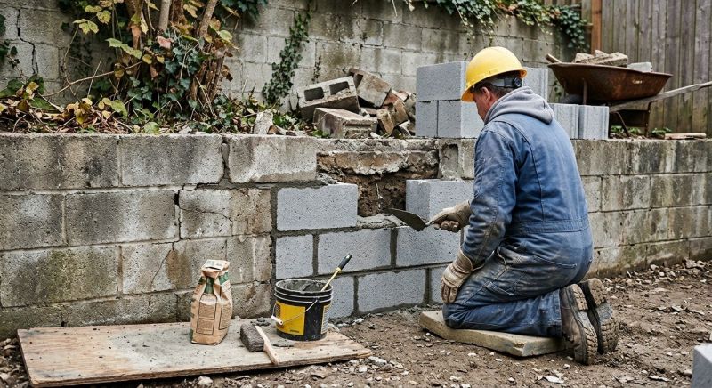 Block Wall Repair in Bandera County, TX