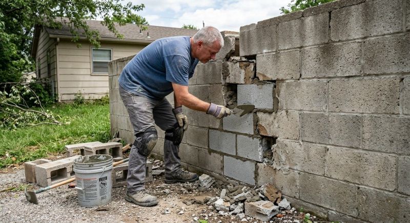 Block Wall Repair in Helotes, TX