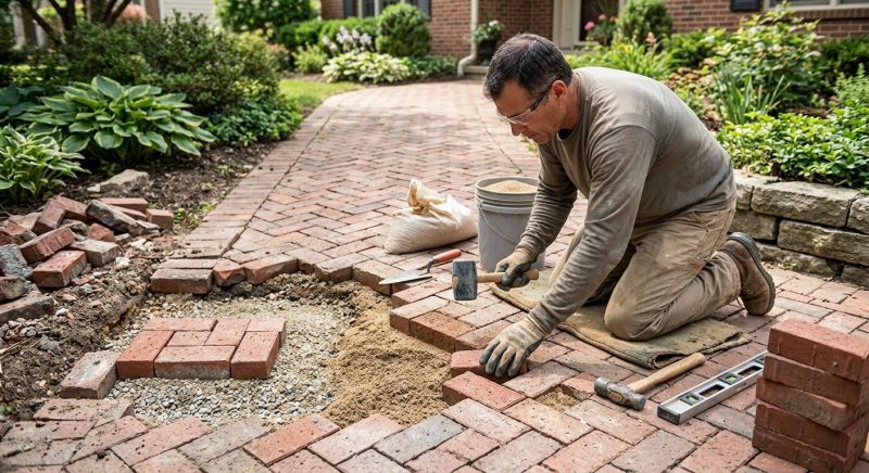 Brick Driveway Repair in Boerne, TX