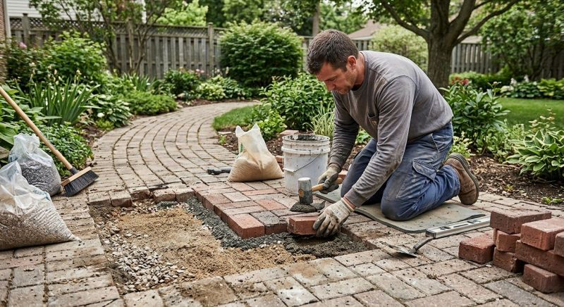 Brick Hardscape Repair in Boerne, TX