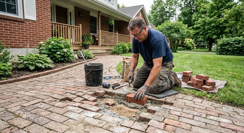 Brick Pathway Repair in Boerne, TX