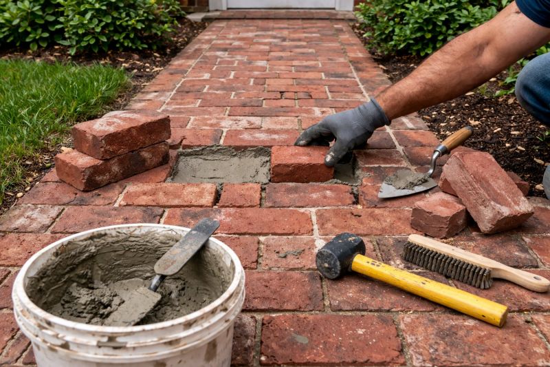 Brick Pathway Repair in Boerne, TX