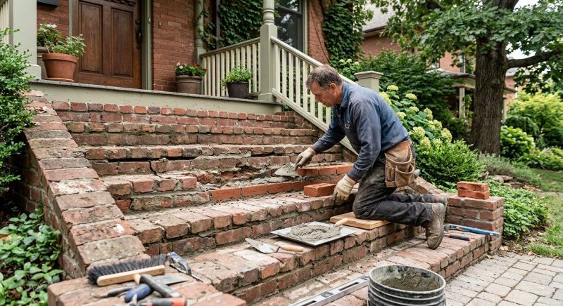 Brick Stairs Repair in Schertz, TX
