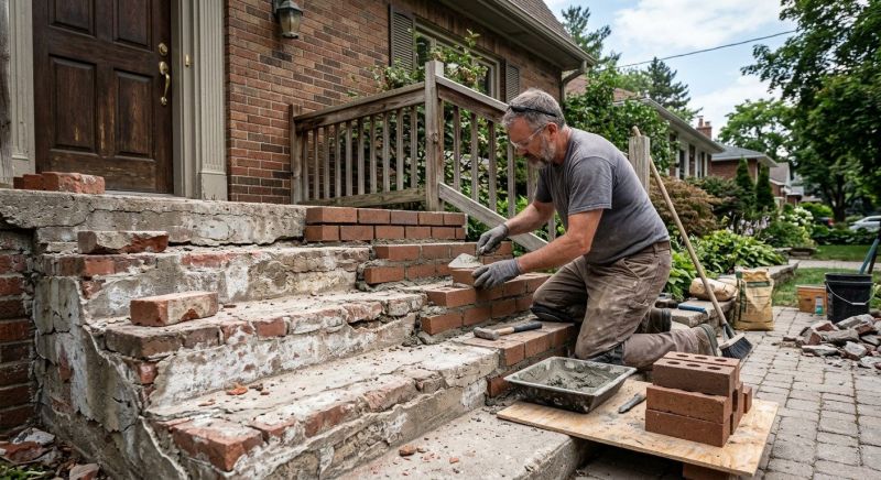 Brick Stoop Repair in Boerne, TX