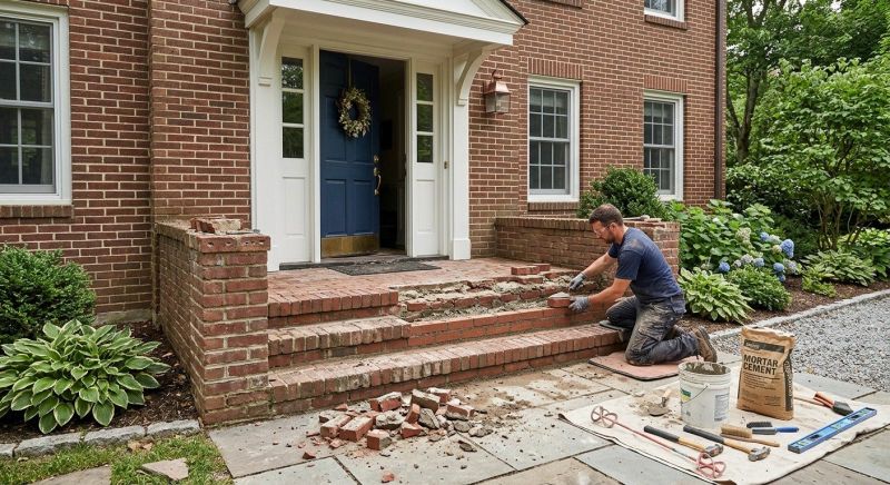 Brick Stoop Repair in Boerne, TX