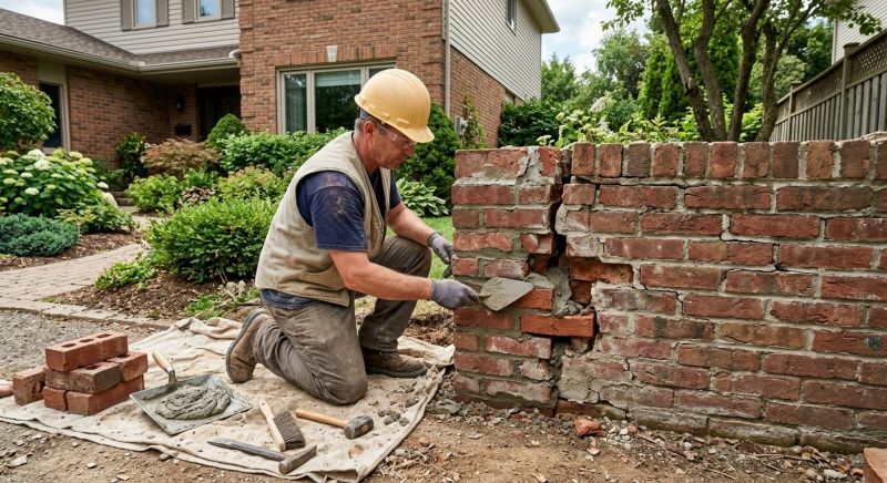 Brick Wall Repair in Boerne, TX