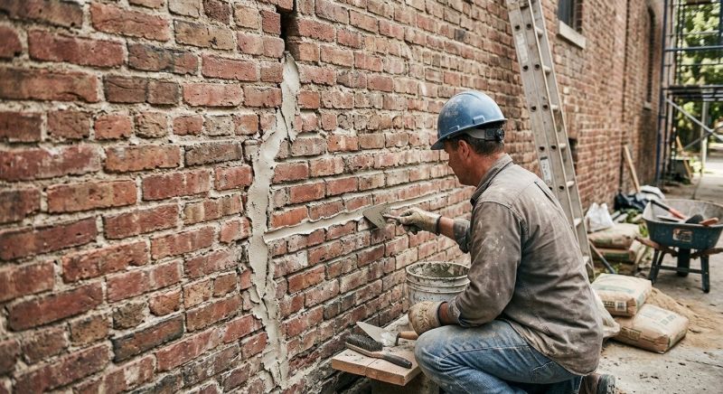 Brick Wall Repair in Boerne, TX
