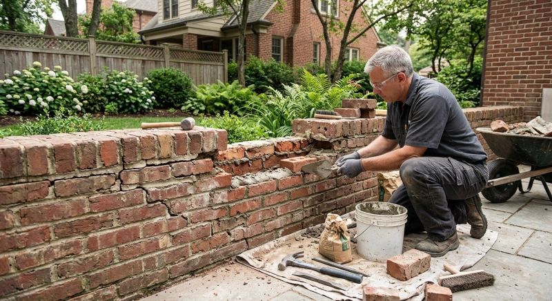 Brick Wall Repair in Spring Branch, TX