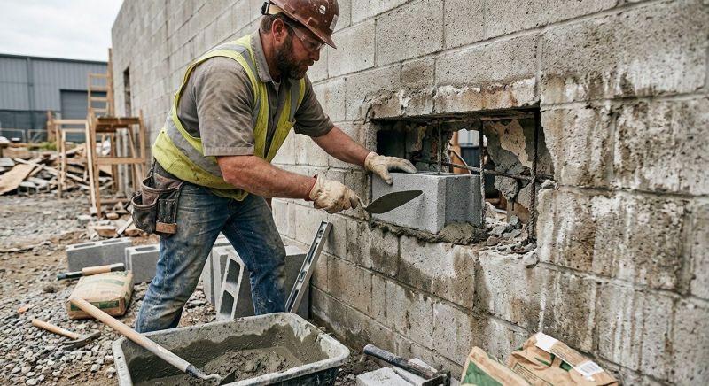 Concrete Block Repair in Bexar County, TX