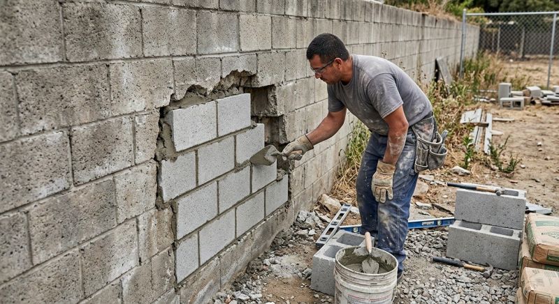 Concrete Block Repair in Boerne, TX
