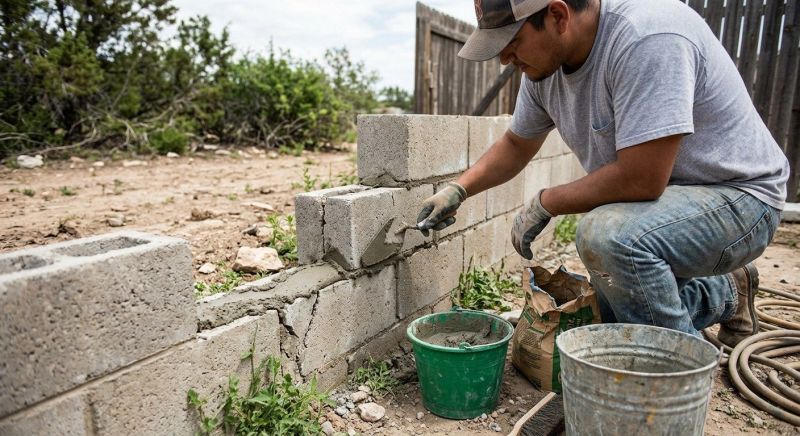 Concrete Block Wall Repair in Boerne, TX