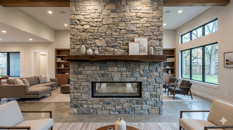 Stone Chimney Installation in Bandera County, TX