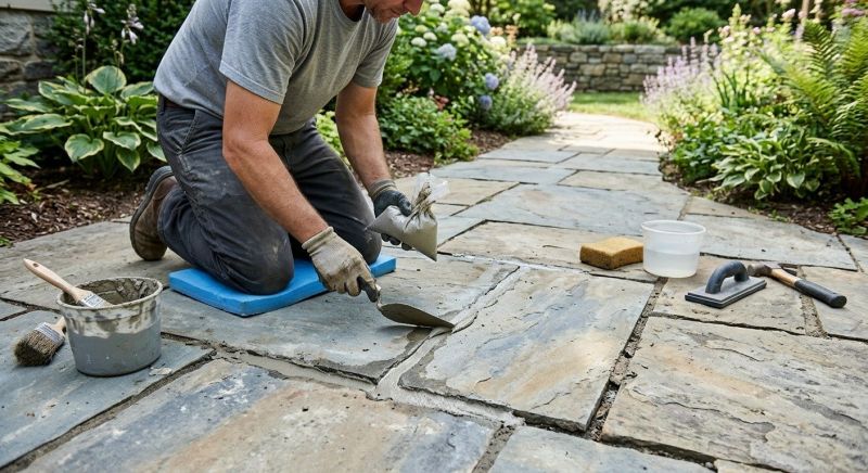 Stone Walkway Repair in Boerne, TX