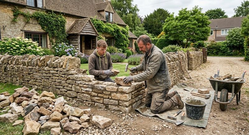 Stone Wall Repair in Bulverde, TX