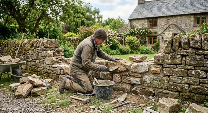 Stone Wall Repair in Pipe Creek, TX